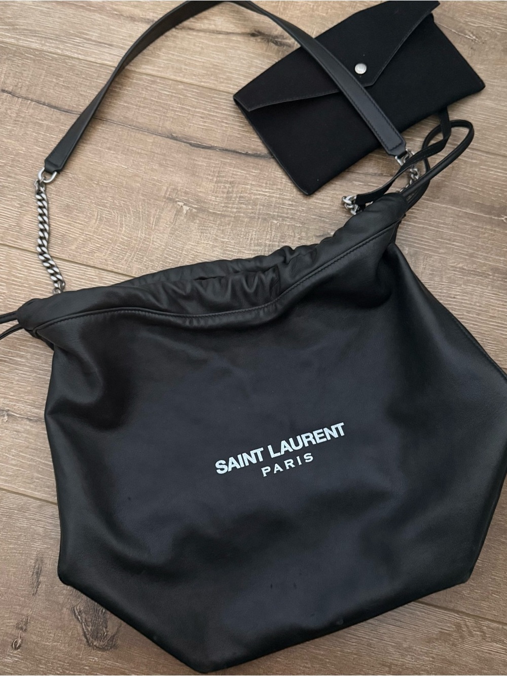 Saint Laurent Black Teddy bucket Bag